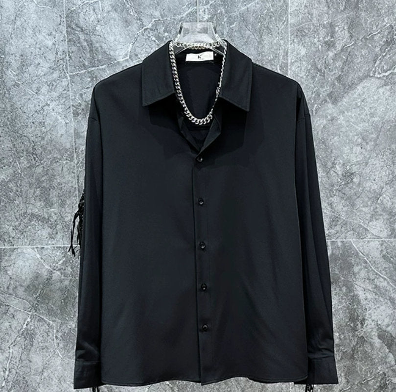 Korean-style Tassel-design Trendy Shirt