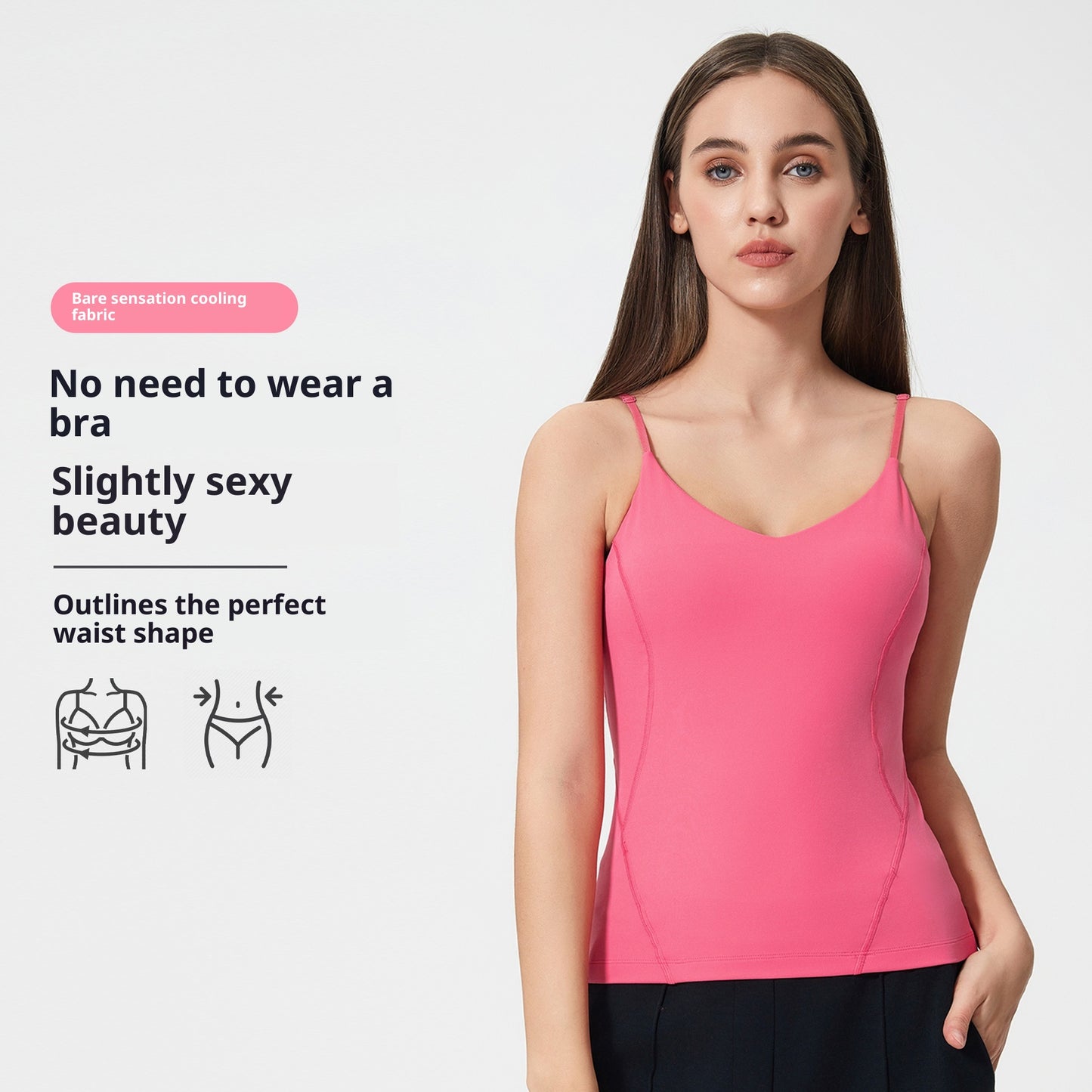 New Style With Chest Pad Nude Feel Shaping Fitness Yoga Wear Sexy Sling
