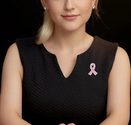 Breast Cancer Awareness Pins Pink Ribbon Enamel Lapel Pins AIDS Red Ribbon Pins Charity Donation Event Clothing Accessories