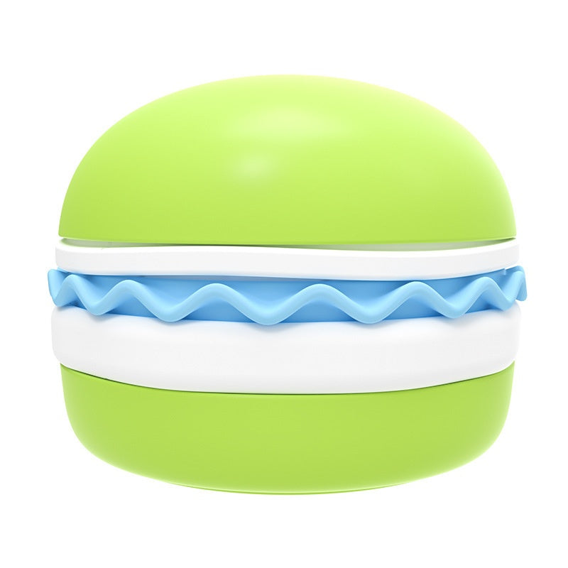 Hamburger Style 5-in-1 Dog Bowl Anti-choke Non-slip Pet Slow Feeding Bowl