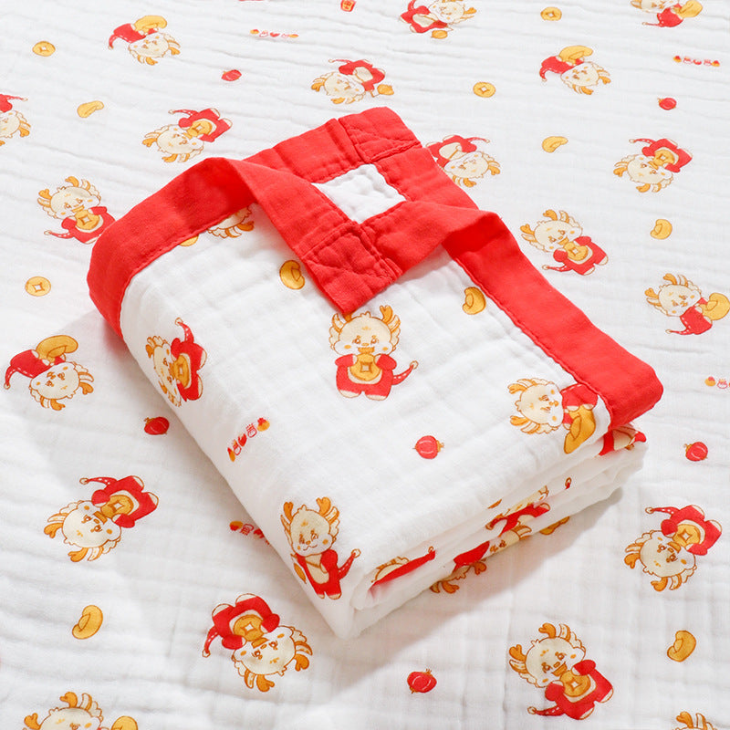 Baby Bath Towel Six-layer Pure Cotton Gauze Blanket