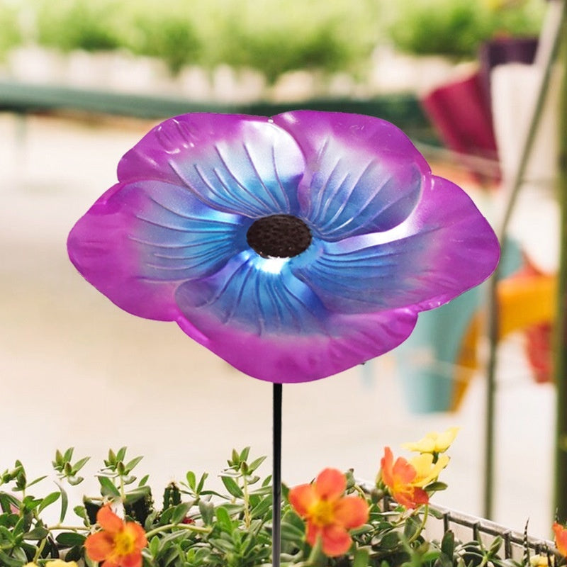 Ground-mounted Metal Flower Bird Bath Shepherds Hook Bird Feeder