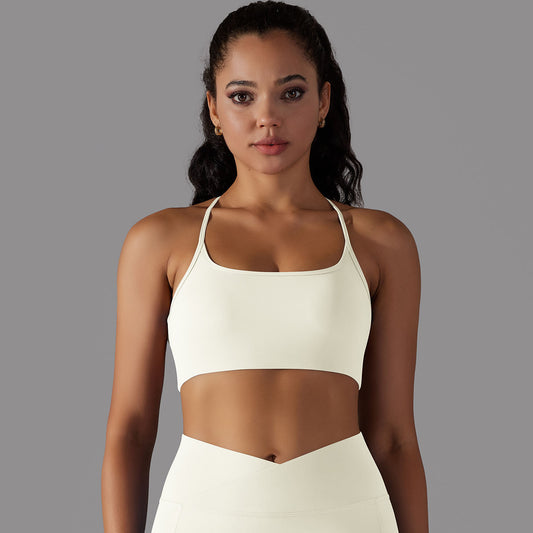 Women's Nylon Brushed Cross Sports Underwear Fitness Yoga Wear Vest