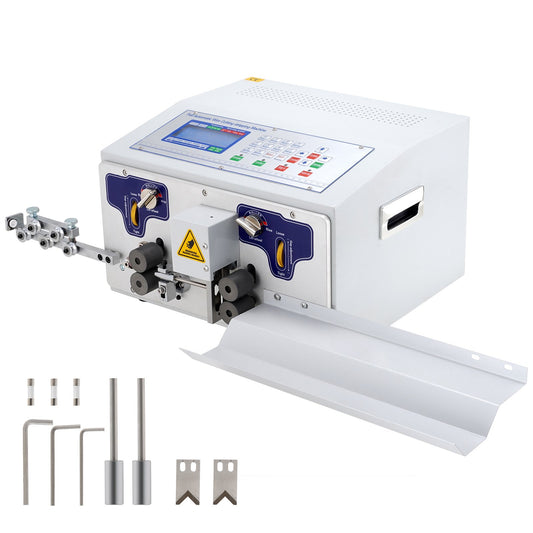 Automatische Computer-Abisoliermaschine 300 W, Kabelschneidemaschine 1-100,000 Mm, 230 V Drahtbiegemaschine Max. Kanaldurchmesser 10 Mm, Kabelschälmaschine Mit LCD Schirm Und Richtmaschine