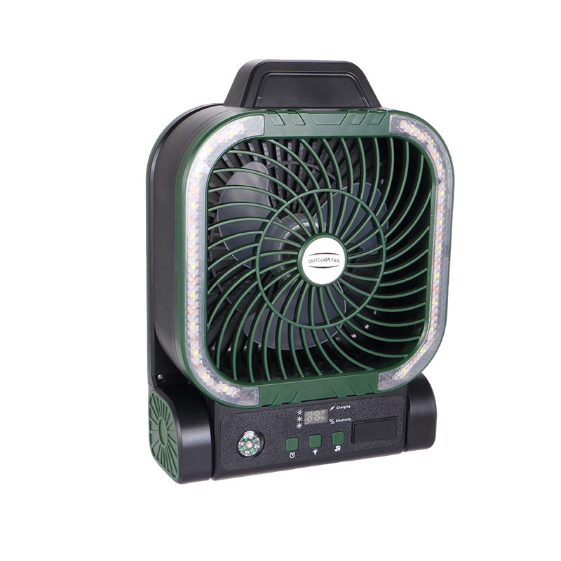 Compact Solar-powered Camping Fan With Outdoor USB Charging And Powerful Airflow