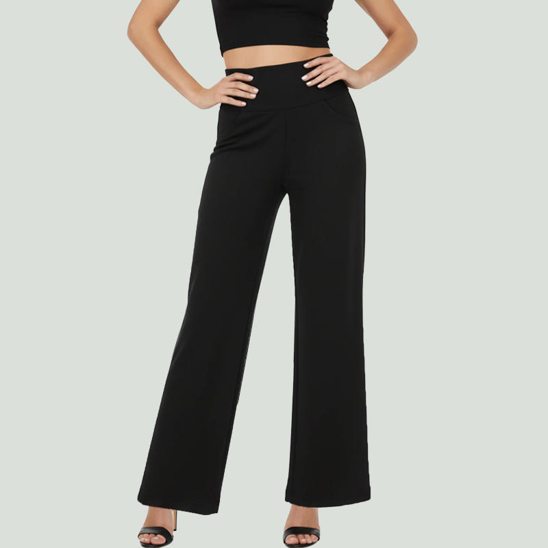 Womens Seamless EuropeanAmerican Style Fitness Trousers With Pockets