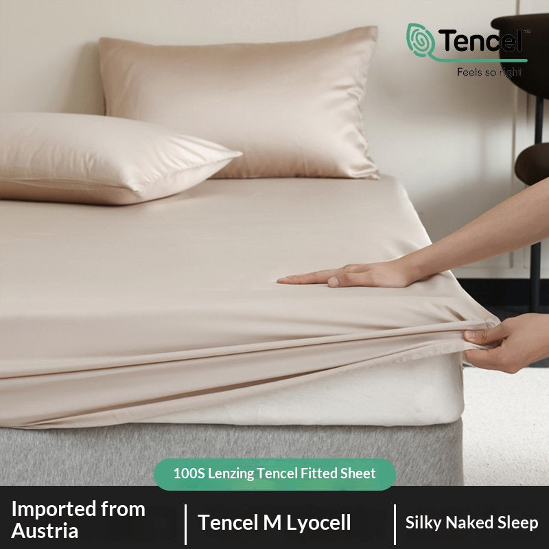 Premium Tencel Fitted Sheet Single Piece Cool-to-the-touch For Summer Bare-sleeping