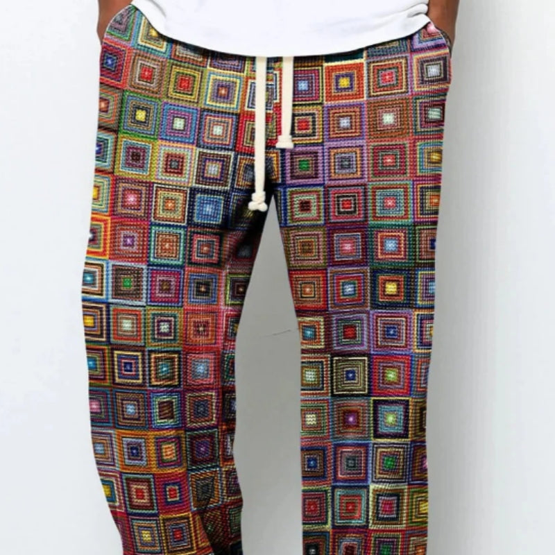 New Floral Print 3D Digitally Printed Wide-leg Pants