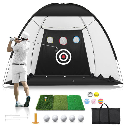 Indoor And Outdoor Golf Chipping Net Set Collapsible Golf Pitching Cages Foldable Golf Practice Net Golf Training Equipment Kit