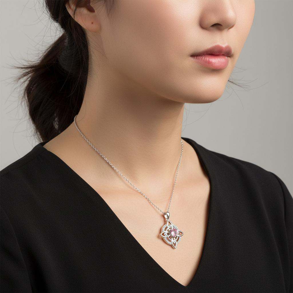 Niche Design Celtic Knot Pendant With Twelve Zodiac Stones Accessories