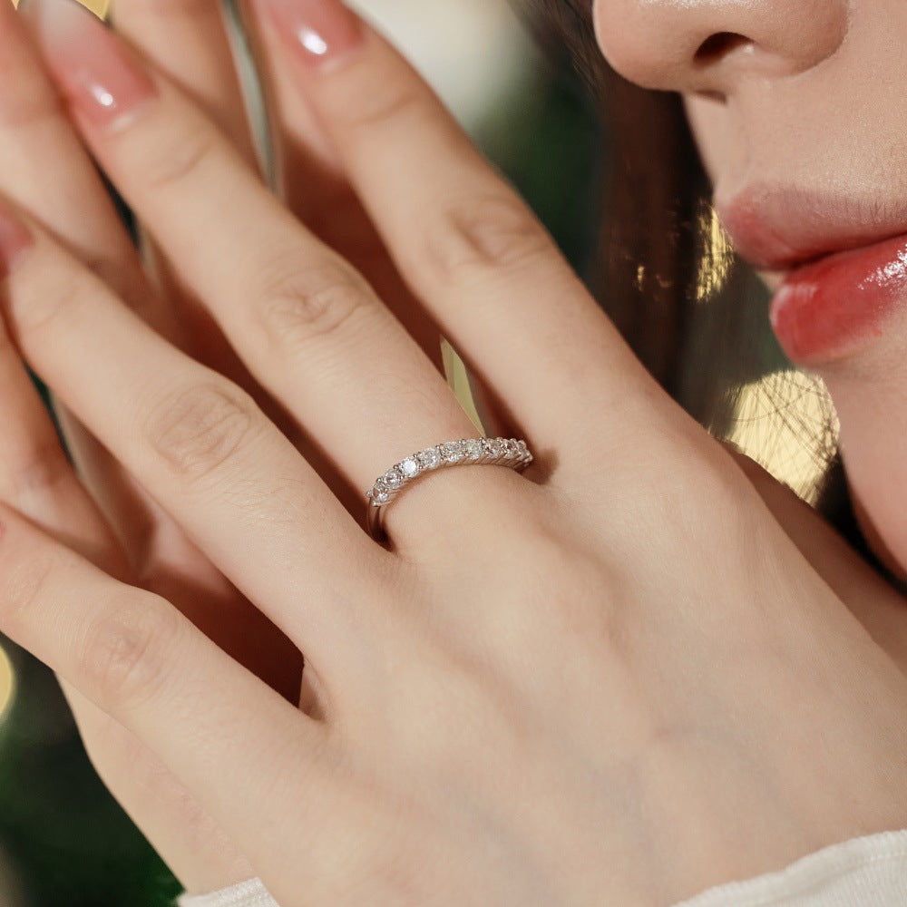 Light Luxury Japanese And Korean S925 Sterling Silver Ring Women's Simple
