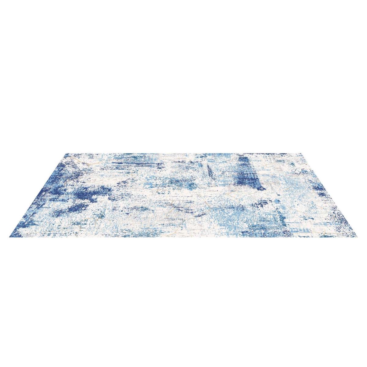 Area Rug, 5 X 7 Ft Large Washable Rug, Non-Slip And Tear-Resistant Soft Carpet, Pet & Child Friendly Modern Area Rugs, Indoor Mat For Bedroom, Office, Living Room, Kids Room, Entryway, Blue