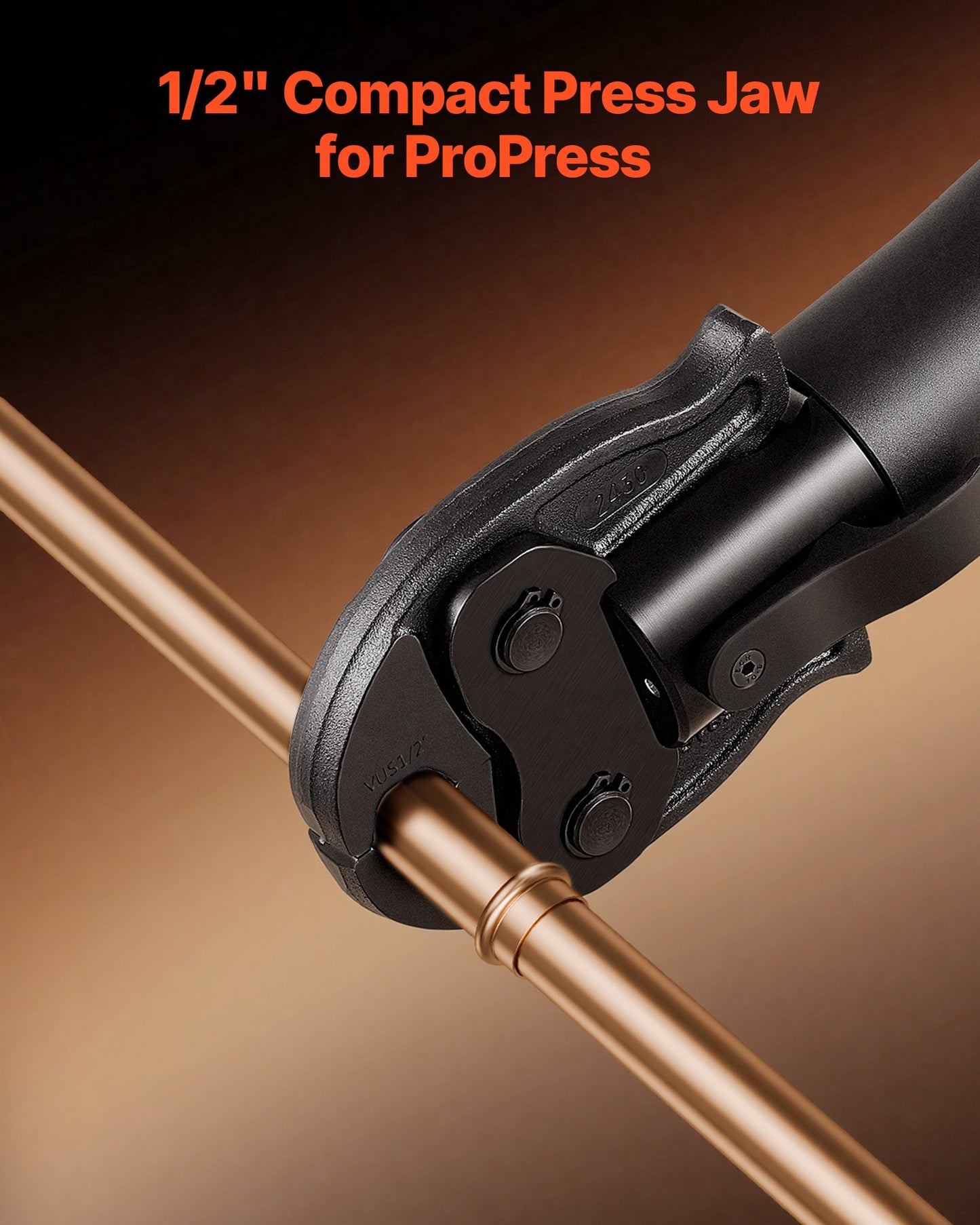 1/2" ProPress Jaw For Compact Series Press Tools, 52 HRC Hardened Steel Pressing Jaw - Compatible With 24KN Press Tools For Copper Pipes Connections