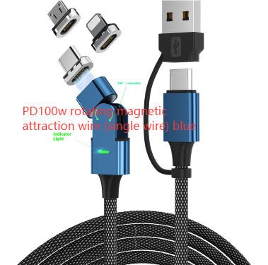 Magnetic Suction Head Data Dual-type-c Suitable For Mobile Phone Charging Cable