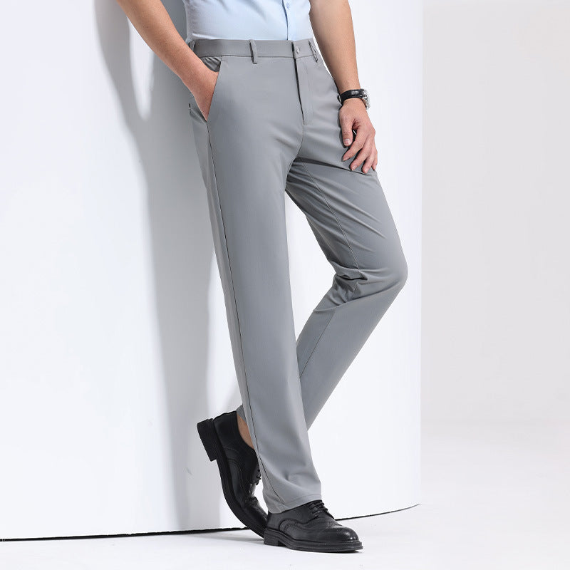 Summer Ice-silk Cooling Casual Pants Thin Long Trousers