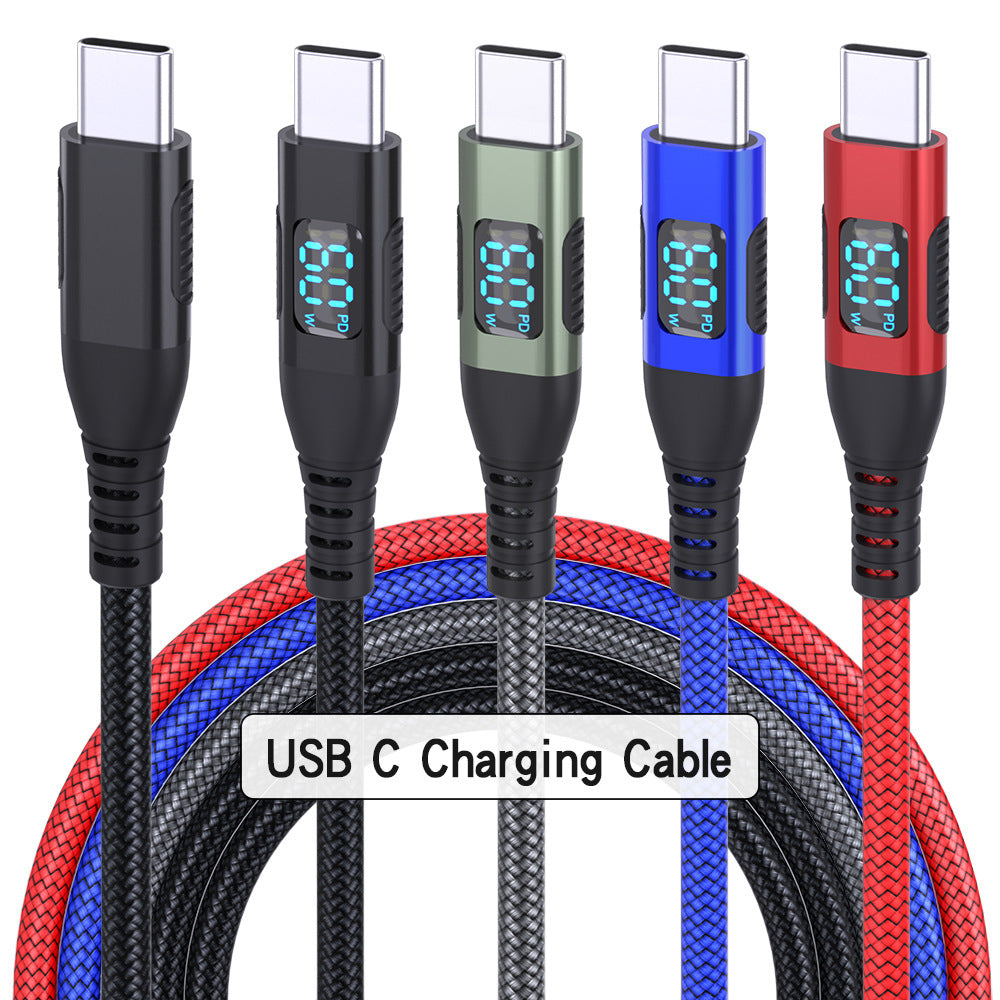 Digital Display Dual-Head Type-C Charging Cable