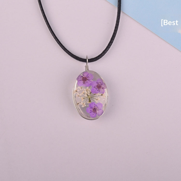 Stall Accessories Ladies Necklace Cherry Blossom Dried Flower Time