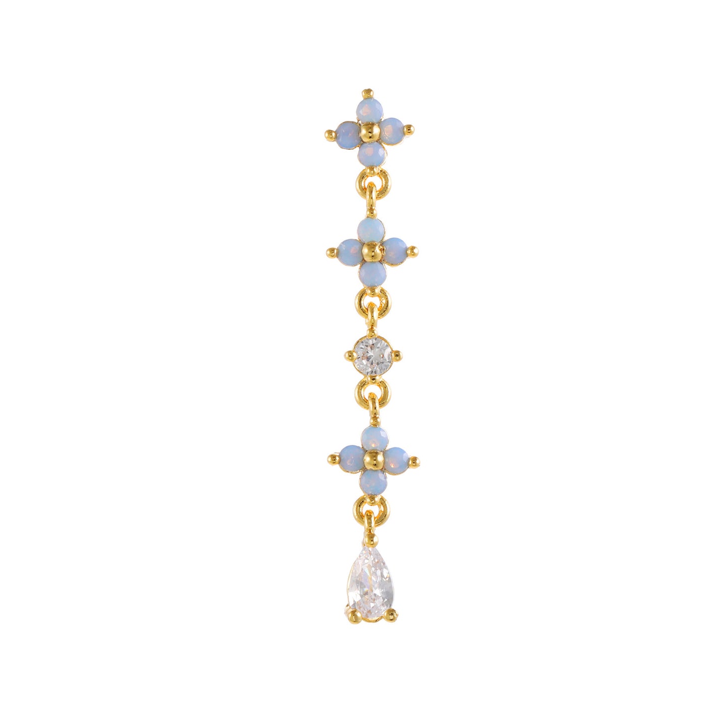 Korean-style Tassel Flower Screw Ball Ear Cartilage Piercing
