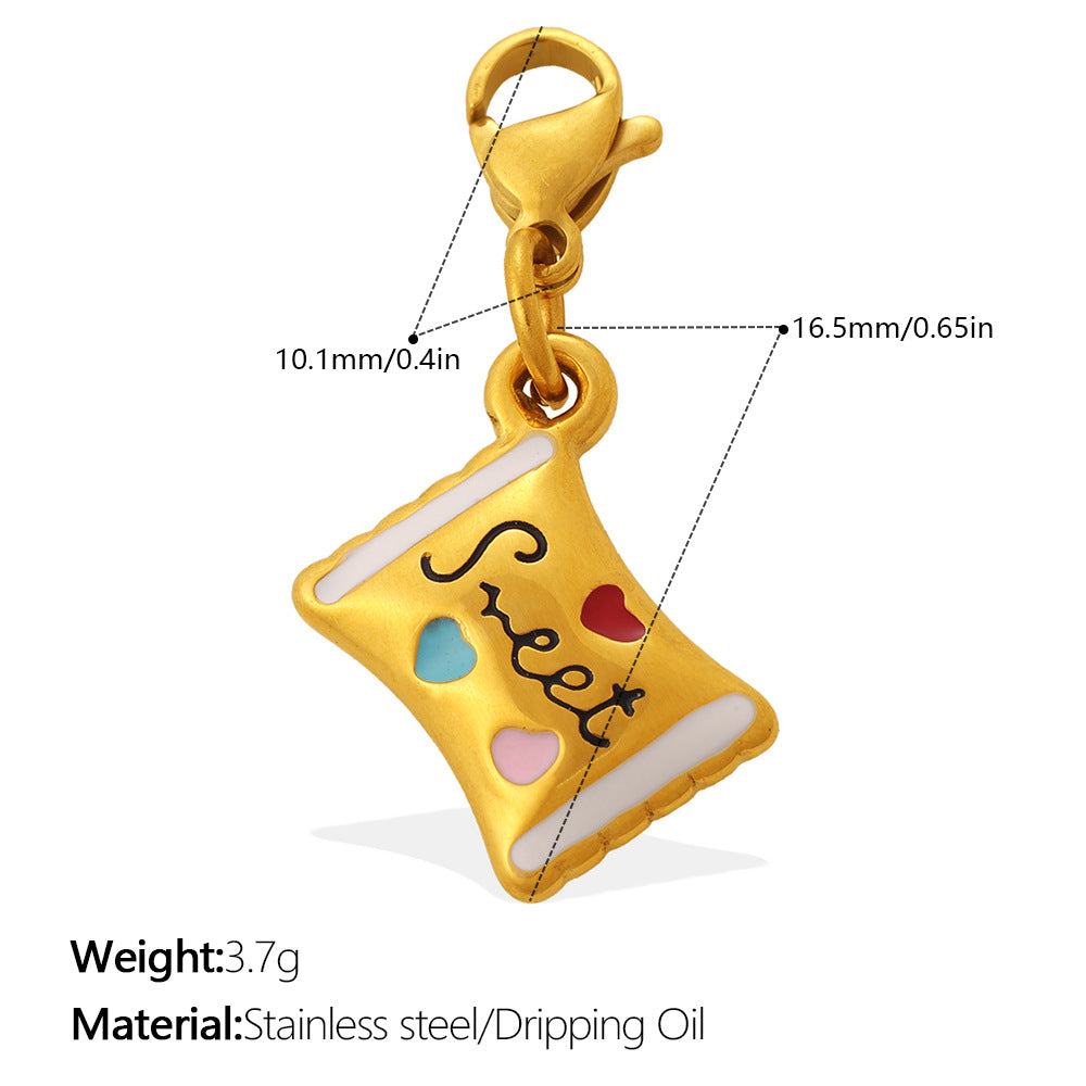 Cute And Sweet Style Pizza Candy Food Series Lobster-shaped Pendant For DIY Bracelet Or Necklace, Exquisite Accessories