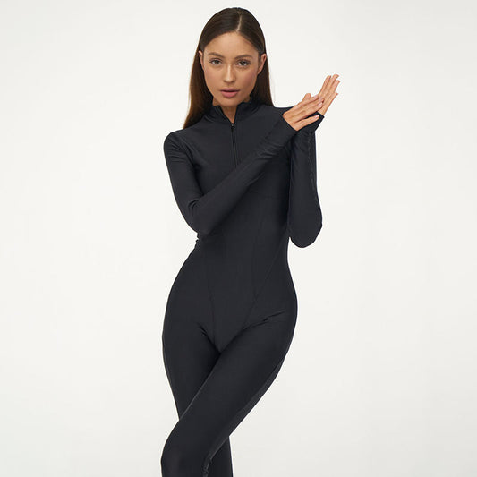 Women's Fashion Yoga Sports Long Sleeve Jumpsuit