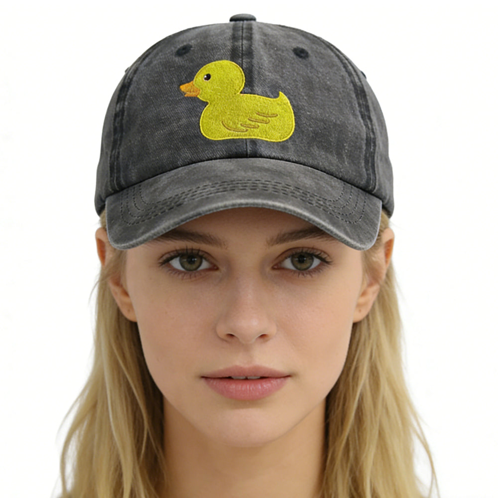 2pcs Funny Duck Gifts For Women Men, Duck Hunting Hat, Funny Animal Duck Lovers Embroidered Adjustable Baseball Cap Birthday