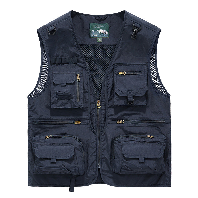 Crewneck Outdoor Hiking Promotional Vest With Multiple Pockets