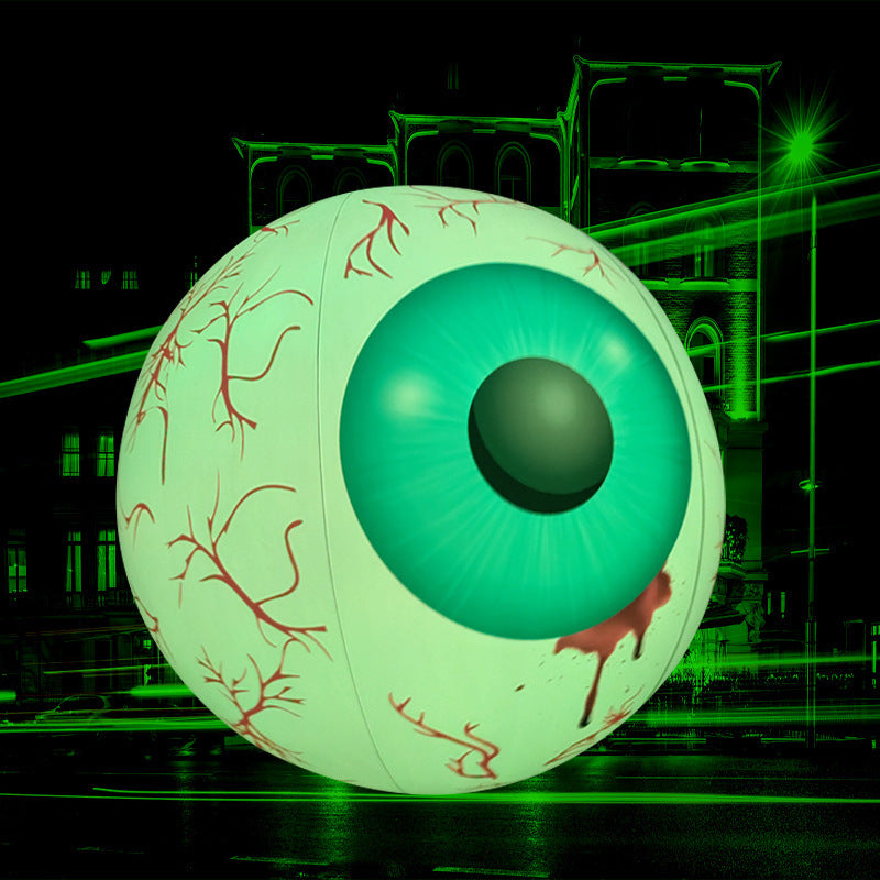 Cross-Border Glowing Pvc Inflatable Eye Beach Ball Halloween Ornaments Holiday Yard Decorations Scary Ghost