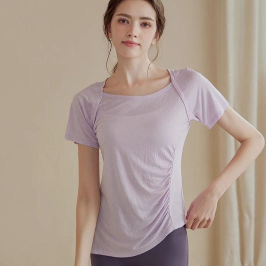 High-End Yoga Apparel Womens Short-Sleeve Sports Top