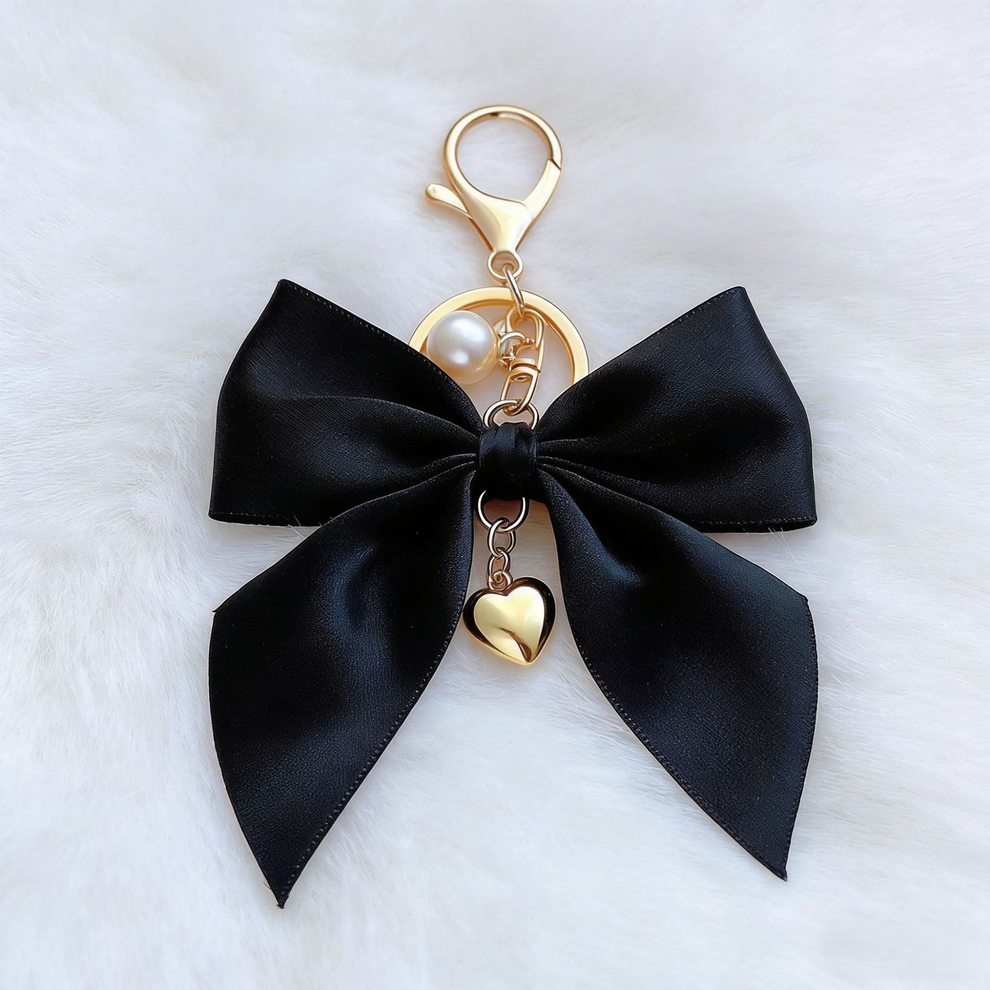 Korean-style Ribbon Bow Keychain Pendant Bag And Car Decoration