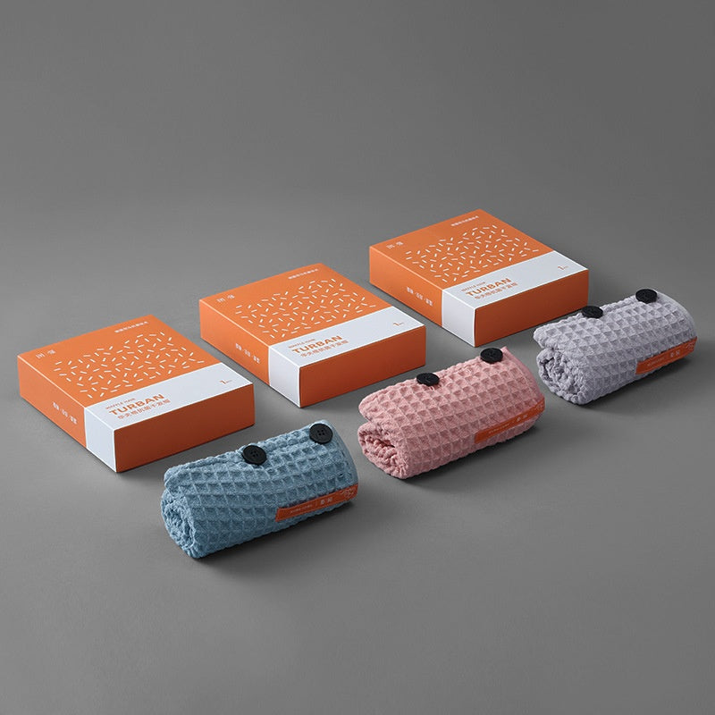 Ultra-soft Microfiber Waffle-weave Hair-drying Headband