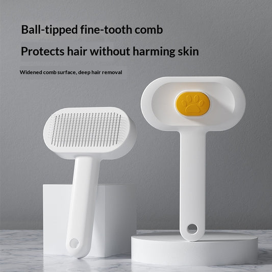 Pet Grooming Brush All-in-One Massage Comb With Needle Design For Removing Loose Fur And Fluff