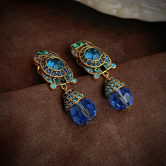 Niche Elegant Vintage Stud Earrings Women Medieval Retro Earrings Premium Jewelry