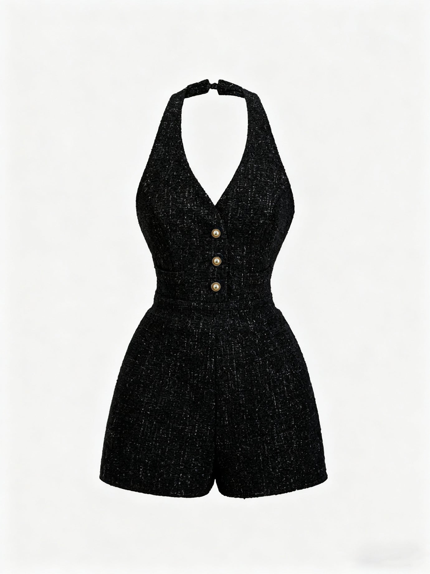 Womens Fashion V-neck Sleeveless Halter Jumpsuit