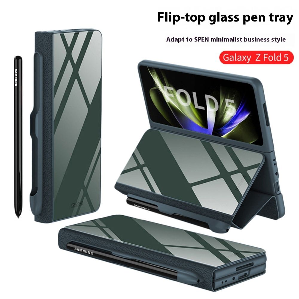 Galaxy Z Fold5 Folding Screen Mobile Phone Creative Flip Glass Phone Case