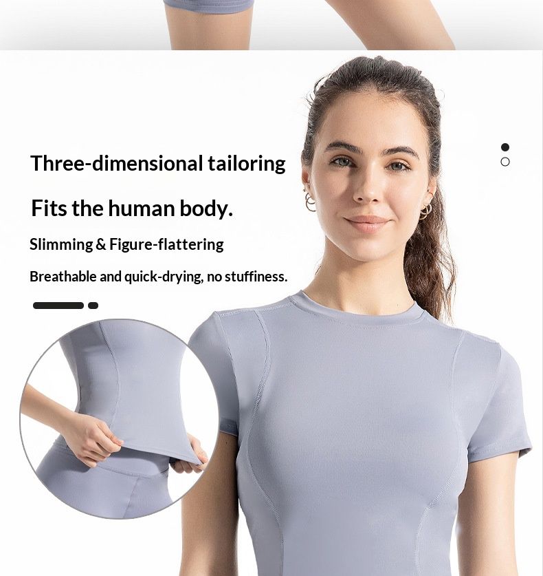 Summer Fitness Running Sportswear Moisture-Wicking Quick-Drying Tight-Fitting Short-Sleeved Outdoor Five-Point Yoga Shorts Set