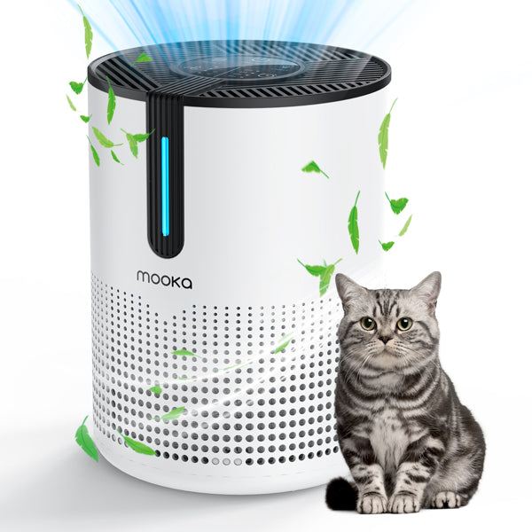 Amazon&TEMU  Prohibited,No Weekend Orders.  MOOKA 475Sq.ft Air Purifier Cleaner HEPA Filter Remove Odor Dust Mold Home Allergies Smog