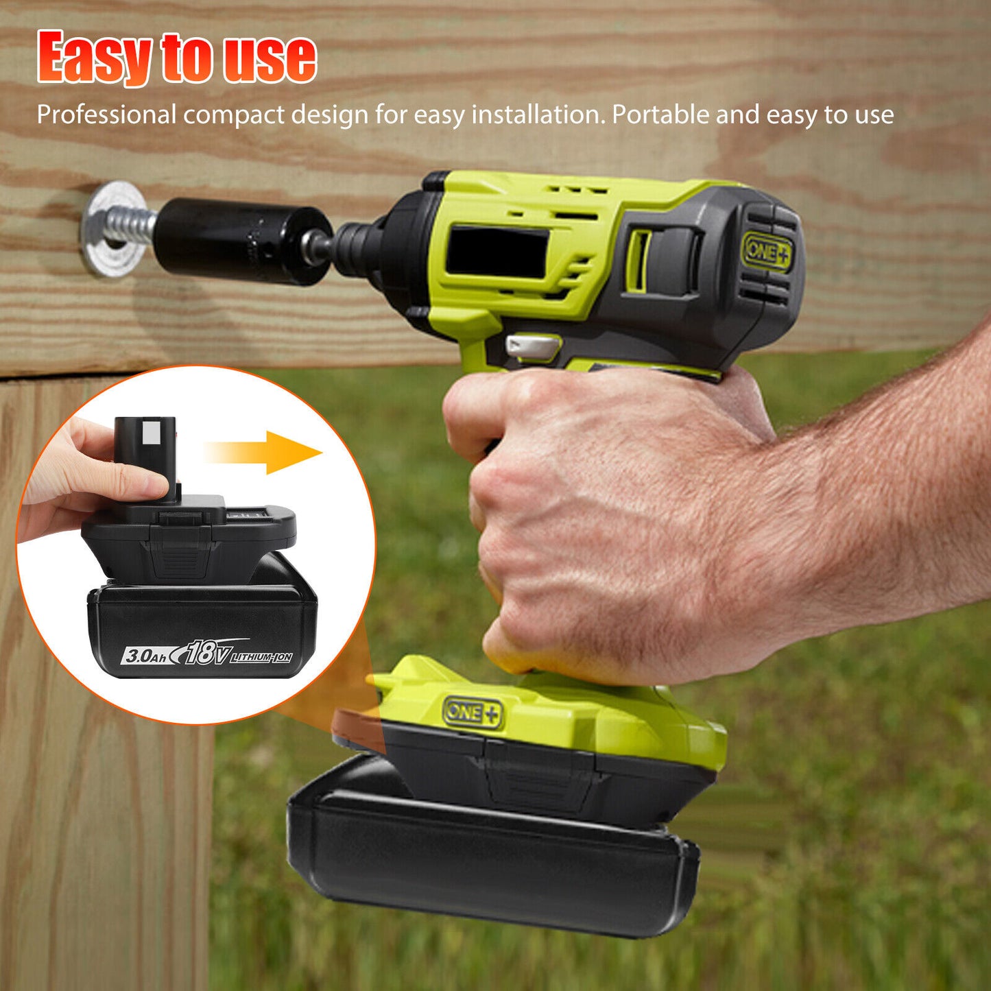Battery Adapter MT20RNL For M Akita Li-ion Batteries Convert To Ryobi 18V Tools