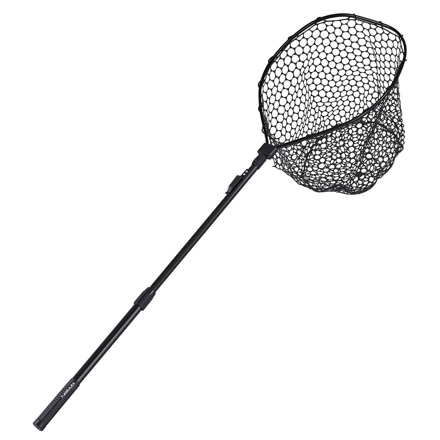 Fishing Net, Foldable Landing Nets With Telescopic Handle, Portable Lightweight And Stronger 6063 Aluminum Fish Gear, Soft Silicone Fish-Friendly Mesh, For Kayak, Boat, Bank, Pond, Gifts For Men
