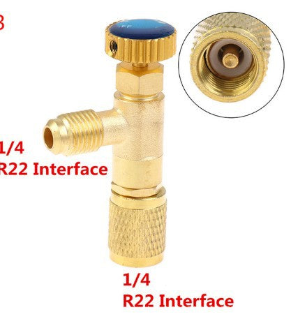 Air Conditioning Feeding Safety Valve R410A R22 Adapter