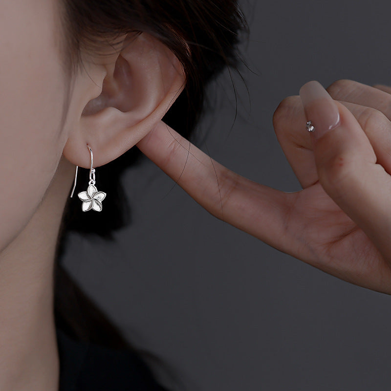 Korean-style Suede Flower Earrings Fresh And Feminine For Women