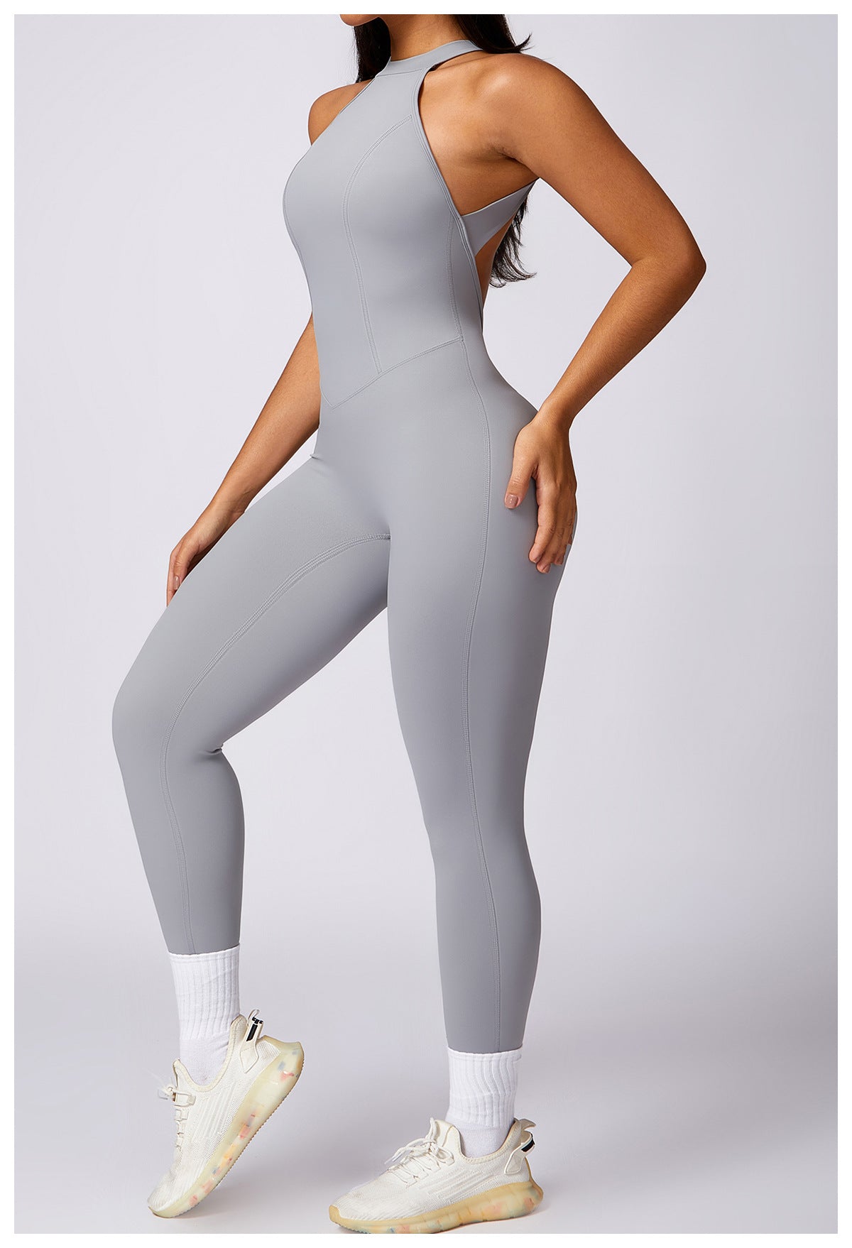 Beauty Back Yoga Jumpsuit Women's Outdoor Running Tight Sports Quick-drying Workout Clothes