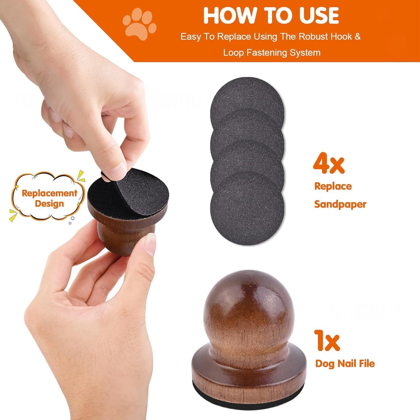 Wooden Pet Nail File Scraper Magic Claw