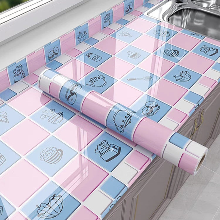 Kitchen Oil-proof Stickers Waterproof Self-adhesive Wallpaper Moisture- And Oil-resistant