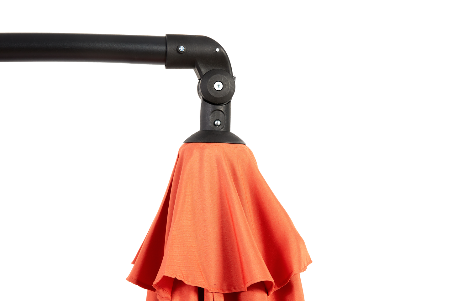 Best Choice Products 10ft Offset Hanging Market Patio Umbrella W Easy Tilt Adjustment, Polyester Shade, 8 Ribs For Backyard, Poolside -  Orange  No Base