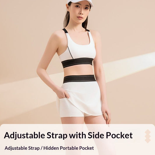 Noordin Explosive Cross Beauty Back Insert Yoga Suit Suit Shockproof Push-up Bra Pants Skirt Sports Quick-dry Fitness Women
