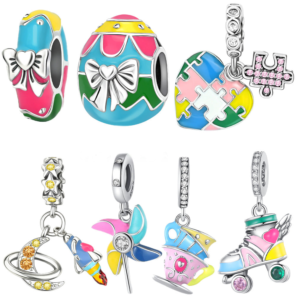 European And American-style Oil-drop Windmill Puzzle DIY Beaded Bracelet Accessories