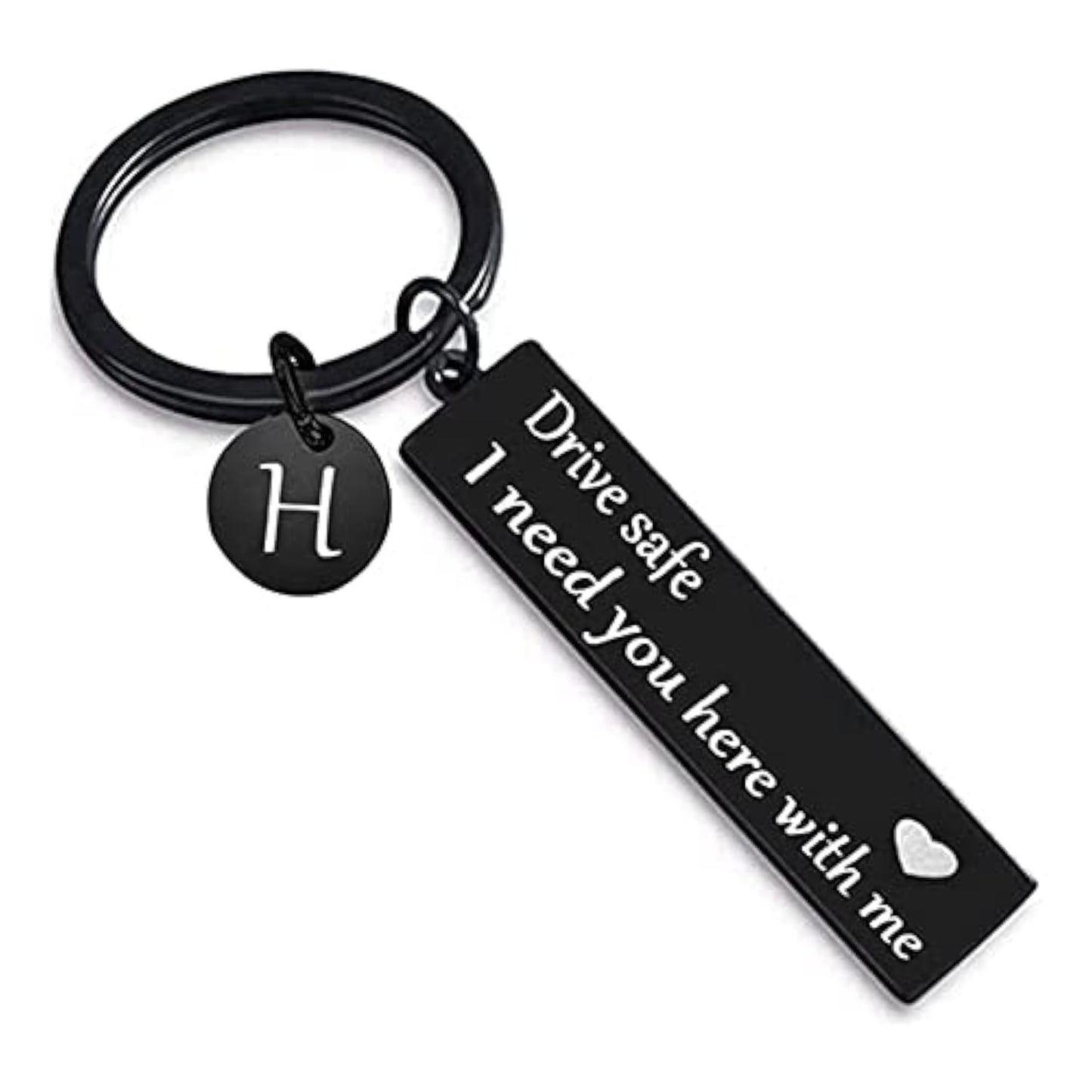 Electroplated Square Heart-Shaped Safety Keychain Gift