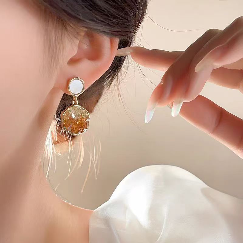 2026 New Bestselling Crystal Drop Earrings For Women, Niche Designer High-End Light Luxury Elegant Stud & Clip On Ear Jewelry