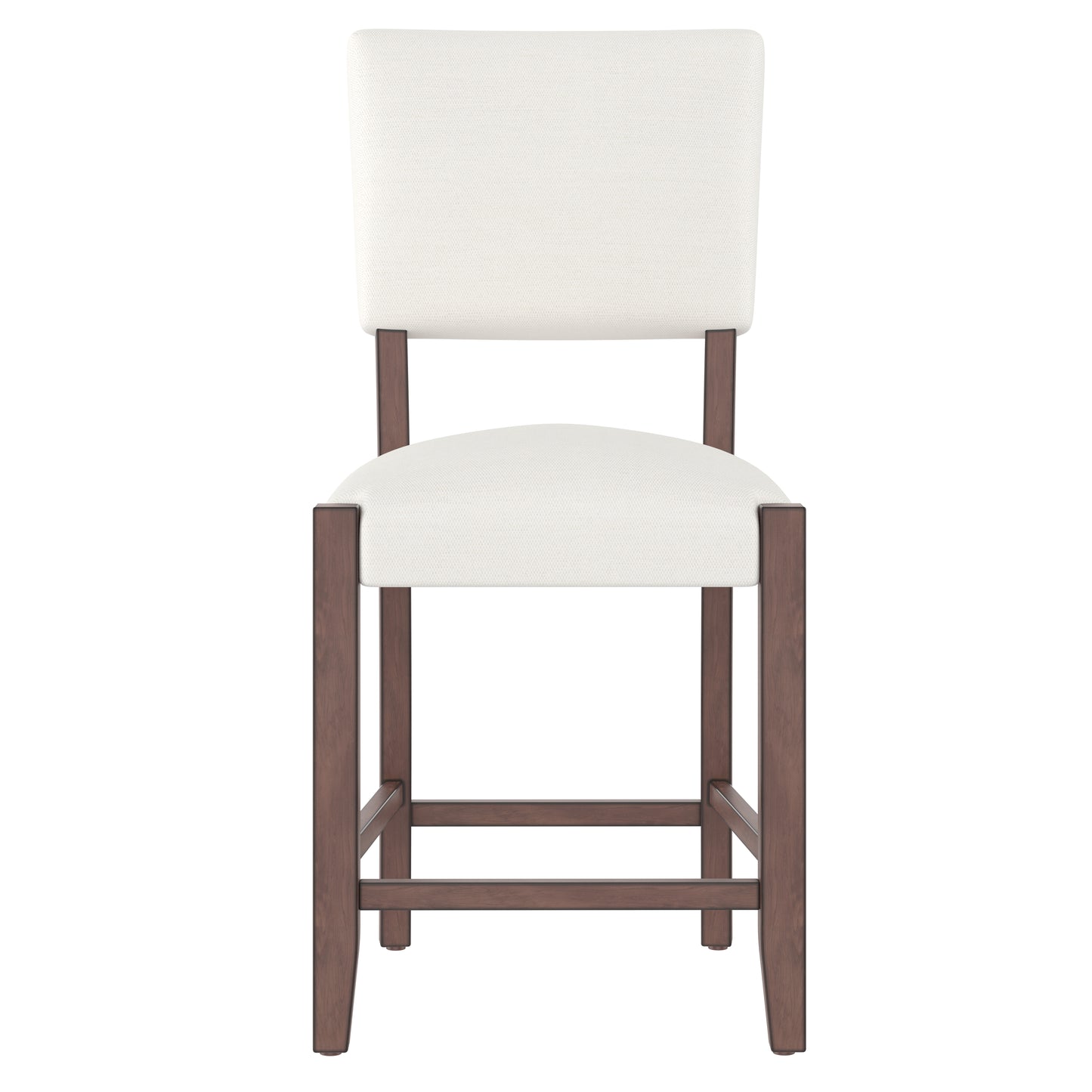 Mid Century Modern Bar Stools Set Of 2, 40.4  Counter Stools With Back, Linen Upholstered Barstools With Solid Wood Legs Bar Chairs For Kitchen Island Dining Room, Beige