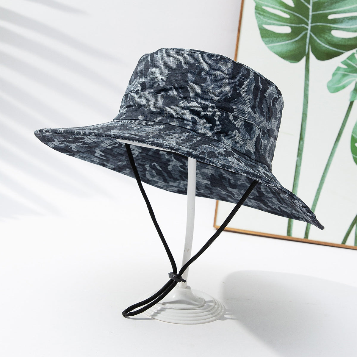 Camouflage Wide-brimmed Fishing Cap For Outdoor Fishing, Hiking, Climbing, Sun Protection Hat, Lightweight And Quick-drying Broad-brimmed Bucket Hat